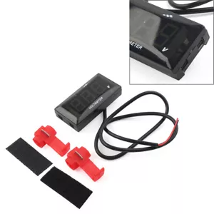 Voltímetro digital con pantalla LED 12V para motocicleta medidor de voltaje - Imagen 1 de 10