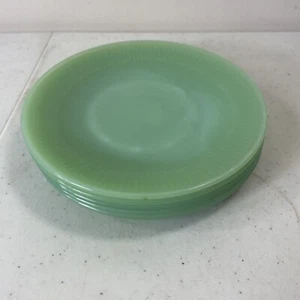 5 Fire King Jadeite Jadite Green Glass Restaurant Ware 6” Plates - Picture 1 of 2