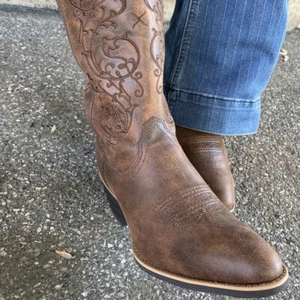 Twisted X Ladies Brown Floral Embroidered Round Toe Boot WWT0037 - Picture 1 of 28