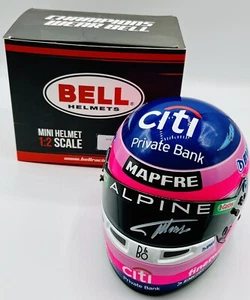 F1,FERNANDO ALONSO ORIGINAL signed 1/2 BELL ALPINE mini helmet 2022 NEW 2 - Picture 1 of 5
