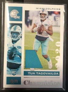 2020 Panini Chronicles Tua Tahovailoa Rookie Patch #282/299 Invest Now Dolphins - Picture 1 of 2