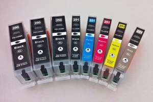 Cartucho de tinta 8 PK PGI250 CLI251 XL para Canon Pixma iP8720 iP7220 MG6620 MG5620 - Imagen 1 de 2