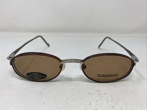 Innovador marco de gafas IMF-241 plata satinada/marrón 49-19-140 con clip y T57 - Imagen 1 de 10