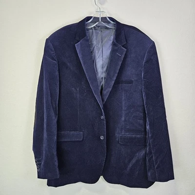 Abrigo Deportivo Pana Terciopelo Parche en el Codo Para Hombres 46L Blazer Chaqueta Azul Fiesta Vacaciones Foto 1 de 4