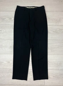 Emporio Armani Vintage 90s Black Wool Dress Trousers Pants 34 Size Mens - Picture 1 of 9