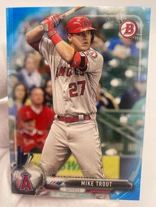 Bowman Mike Trout Angels #100 Blue Parallel Baseball Card 048/150 FREE SHIPPING - Picture 1 of 2
