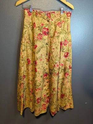 Falda Floral Vintage Lizsport Años 80/90 Talla 8 Pequeña - Boho Cottagecore Midi Foto 1 de 4
