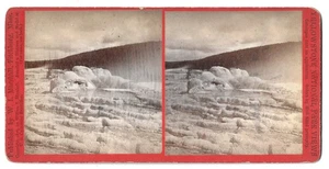 Marshal Yellowstone Stereoview alter originalgetreuer Geysir Krater 1870er Jahre - Bild 1 von 2