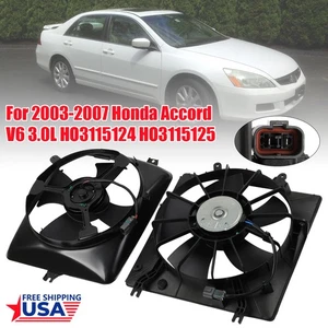 2Pcs Radiator Cooling Fan Assembly for Honda Accord 2003-2007 V6 3.0L HO3115124 - Imagen 1 de 12