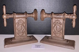 Sujetalibros de hierro fundido abrazaderas de tornillo antiguas vintage - Imagen 1 de 13