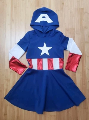 ​Vestido con Capucha Her Universe Marvel Capitán América JUVENTUD XL Niños Disfraz de Halloween Foto 1 de 4