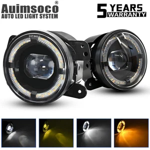 For Freightliner Century Class 4" Inch Round clear lens Front Bumper Fog Lights - Picture 1 of 9