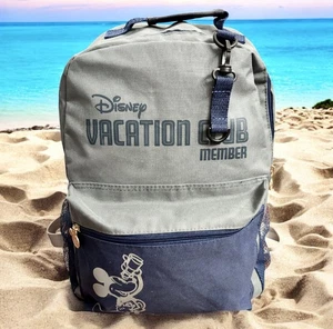 Disney Vacation Club Member Backpack Gray Blue Mickey Mouse DVC Bag - Picture 1 of 11