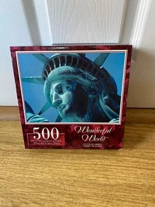 Sure-Lox Wonderful World Freiheitsstatue 500 Stück Jugsaw Puzzle 19" x 14" Neu - Bild 1 von 7