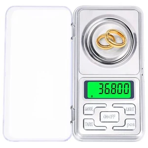 Digital Milligram Scale 50g/.001g Lab Balance Diamond Gold Weighing Pans LCD New - Picture 1 of 6