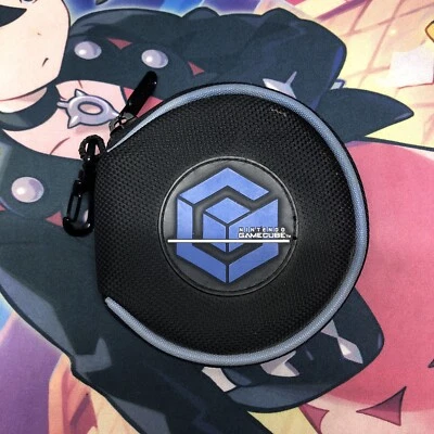 Estuche de Transporte Nintendo GameCube 12 Juegos Gris Suave Disco de Viaje Raro Azul OEM #ML Foto 1 de 4