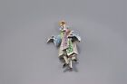 Sterling Silver 40mm x 27mm Dimensional Colorful Enamel Painted Man Pin Brooch