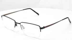 Charmant CH11441 BK Black Bronze Rectangle Half Rim Mens Eyeglasses 54mm - Picture 1 of 6