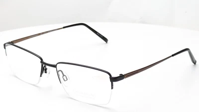 Encantador CH11441 BK Negro Bronce Rectángulo Medio Borde Hombres Anteojos 54mm Foto 1 de 4