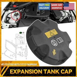 PARA BMW E90 E60 F10 F01 E70 E71 Tapa de tanque de desbordamiento de expansión de refrigerante 17117639020 - Imagen 1 de 8