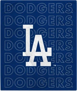 LOS ANGELES DODGERS ECHO WORDMARK BLANKET 60IN X 70IN - Picture 1 of 1