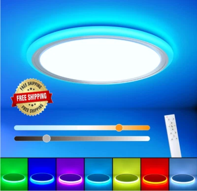 Lampara Araña De Techo 13" Moderna Luces LED 24W RGB Para Comedor Cuarto Cocina - Image 1 of 4