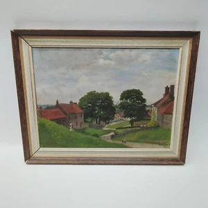 Original (Fred W.Marston) Watercolour 1880-Rural Village Scene Victorian - Picture 1 of 7