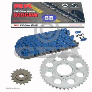 Chain Set Aprilia Rst 1000 Futura 01-04, Chain RK Nb 525 Gxw 108, Neon Blue, O - Picture 1 of 4