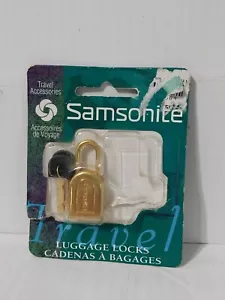 Vintage 1994 Samsonite Accessorio Viaggio Serrature Bagagli Cromate - Foto 1 di 2