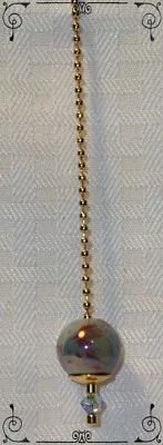 Hecho a mano dorado azul rosa hecho con tirador de ventilador de techo Swarovski lavanda AB2 Foto 1 de 4