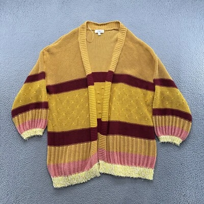 Umgee Striped Knit Open Front Cardigan Sweater in Women’s Size 2XL - Image 1 of 4