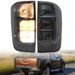Smoked Rear Tail Light Brake Lamps W/Bulbs For Nissan Navara NP300 D23 2015-2020 - Picture 1 of 12