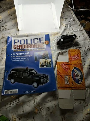 DE COLECCIÓN POLICÍA PEUGEOT COCHE DE JUGUETE REVISTA CUBIERTA FOTO CAJA DE COLECCIÓN RARO MODELO NOREV DIRECTO Foto 1 de 4