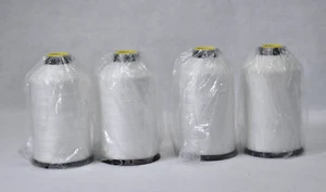 Lot of 4 SGT Knots Bonded Polyester Sewing Thread Spools 1/2 lb White TR350HS - Picture 1 of 5