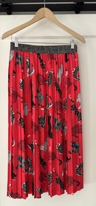 🐅 HELENE Berman Pleated Tiger Print Midi Skirt w/ Elastic Waist - Women’s S - Picture 1 of 14