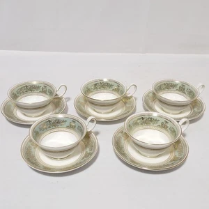 Wedgwood Colunbia Columbia Sage Green Cup Saucer From Japan - Picture 1 of 7