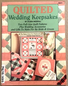 1988 gesteppte Hochzeit Andenken Eileen Westfall 2 Full Size Quilt Muster #8311 - Bild 1 von 8