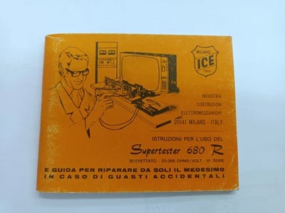 MANUALE SUPER TESTER ICE 680 R - Immagine 1 di 3