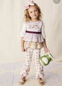 NWT Girls Matilda Jane Enchanted Garden Floral Enchantment Pants Bennys Size 6 - Picture 1 of 4
