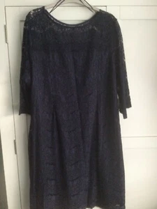 Navy Lace Dress Size 22 - Picture 1 of 1