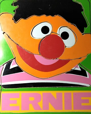 Vint. Playskool 1973 - Rompecabezas de madera Plaza Sésamo, "Ernie" # 315-1, Muppets Foto 1 de 4