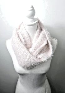 AMBERCROMBIE Kids Pink Infinity Scarf Silver Shimmer OS Super Soft Fun - Picture 1 of 3
