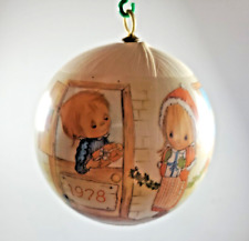 Vintage Christmas Ornament Handmade 1978 Beige