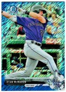 RYAN MCMAHON - 2017 BOWMAN CHROME PROSPECTS MINI BLUE SHIMMER REFRACTOR RC /150