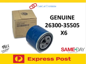 6x Genuine Mobis C-1032 Oil Filters - Equiv Ryco Z142A, Z79A Wesfil WZ142, WZ79 - Picture 1 of 1