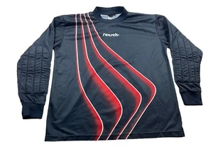 Reusch Long Sleeve Goalkeeper Jersey Men S Black 100% Polyester Padded Elbows - Bild 1 von 7