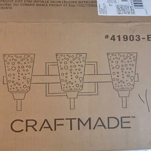 3-Light Vanity Grace Craftmade  41903-ESP-CS 21.5" 60w MOUNTING PLATE ONLY Open - Picture 1 of 24