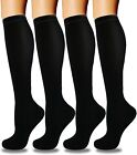 Compression Socks for Women & Men Circulation (4 Pairs)- Best Support for Nurses