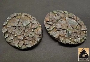 120x95mm Large oval HOLLY GROUND Resin Bases 2 pcs AOS - Picture 1 of 12