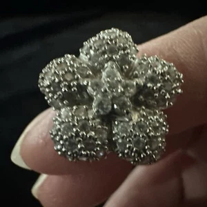Schöner Sterling Silber Ring Größe 6,5 3/4" Blume - Bild 1 von 4